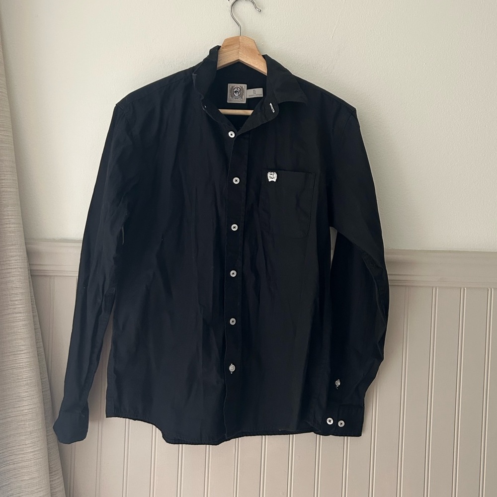 Cinch Boys XL Size 14 Long Sleeve Black Button Down Kids Western Cowboy Shirt